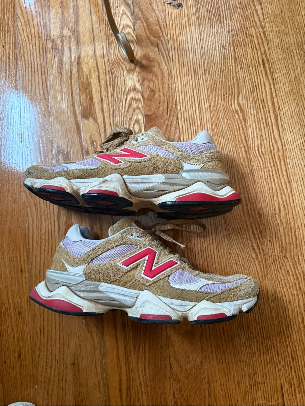 New Balance Tan, Pink & Red 9060’s
